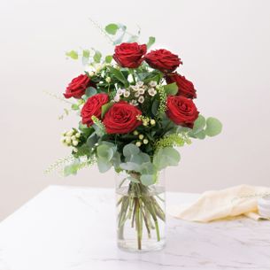 Bouquet de roses Rouge festif Pour le plaisir