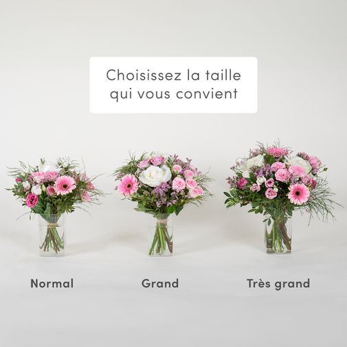 Bouquet de fleurs Petit plaisir et sa bougie parfumée