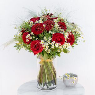 Bouquet de roses Rouge idylle Collection Hommes