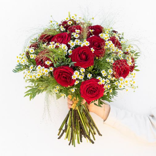 Bouquet de roses Rouge idylle