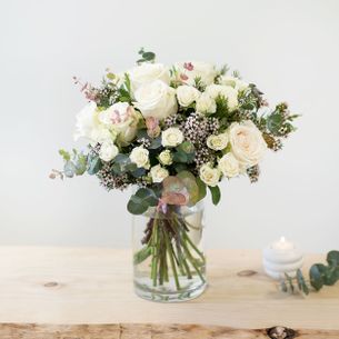 Bouquet de roses Vert coton Bouquets de fleurs mariage