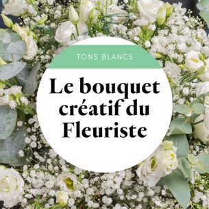 Bouquet de fleurs Bouquet du fleuriste Blanc Fête des grands-pères