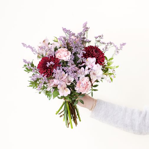 Bouquet de fleurs Douceur automnale et sa bougie parfumée