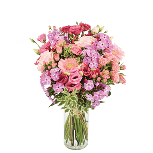 Bouquet de fleurs Pink et parme Naissance bébé fille