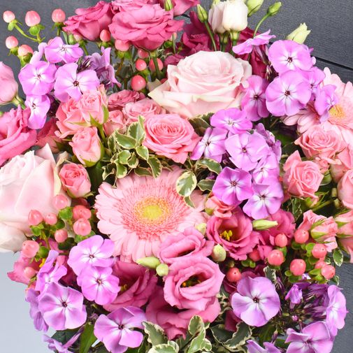 Bouquet de fleurs Pink et parme