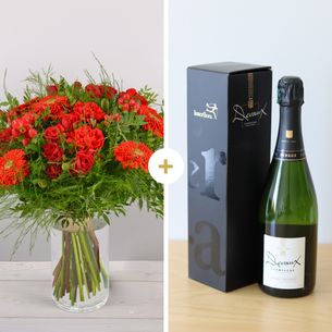 Bouquet de fleurs Pomme d'amour et son champagne Devaux Fleurissement occasionnel