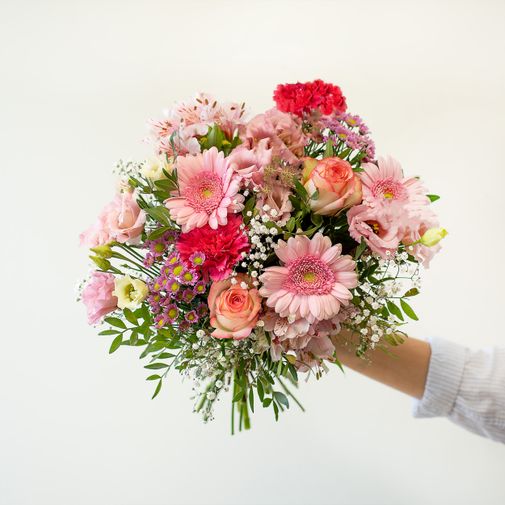 Bouquet de fleurs Félicitations et sa bougie parfumée