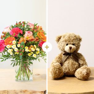 Bouquet de fleurs Tutti frutti et son ourson Harry Bouquet de fleurs Tutti frutti et son ourson Harry Naissance