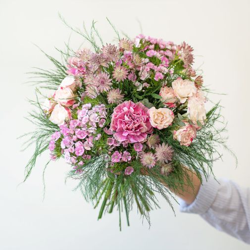 Bouquet de fleurs Velours et sa bougie parfumée