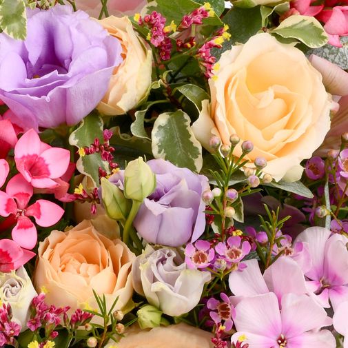 Bouquet de fleurs Zeste tendre et ses amandes au chocolat