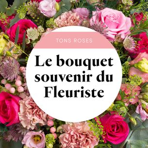 Fleurs deuil Le bouquet souvenir du fleuriste - rose Deuil Ile de France