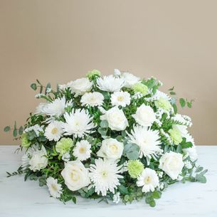 Fleurs deuil Bel hommage blanc Deuil Ile de France