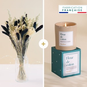 Fleurs et cadeaux Blue Dream et sa bougie parfumée