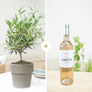 Fleurs et cadeaux Olivier et son vin rosé 