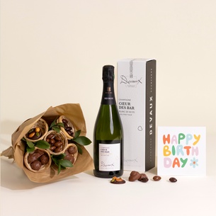 null Le Passionné - Champagne, bouquet chocolaté & carte Anniversaire