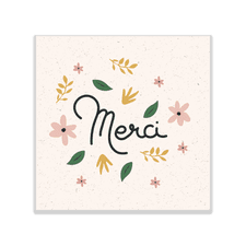 Bouquet de fleurs Carte Message Merci