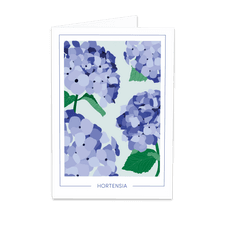 Bouquet de fleurs Carte Message Hortensia