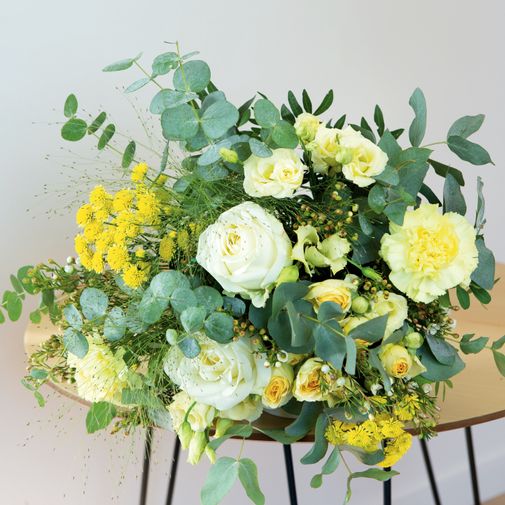 Bouquet de fleurs Cristal et ses amandes au chocolat